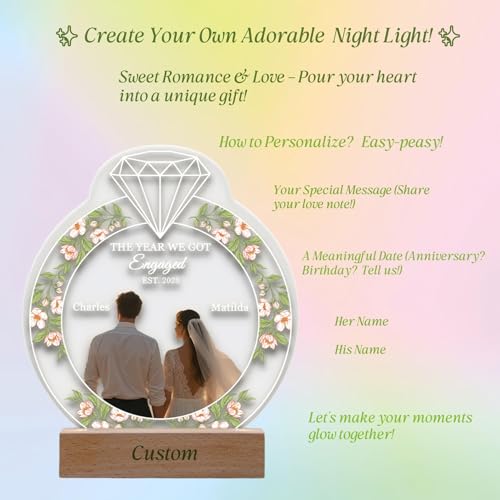 CRAFTY MARVELS Customized Caricature with Led, Husband, Anniversary, Wedding, Couple, Birthday, Marriage, Wedding Gifts, 5x7 inch