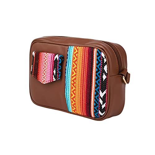 ACCESSHER stylish trendy Brown & Multi Solid Sling Bag for girls and women pack of 1
