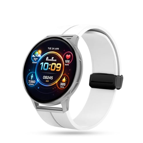 PunnkFunnk Active 5 Smart Watch with 1.3” AMOLED HD Display | Bluetooth Calling, AI Voice Assistant, 100+ Sports Modes, Heart Rate & SPO₂ Tracking, IP68 Waterproof for Men & Women- (White)