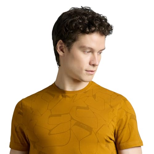 Yellow Abstract Print Short Sleeved T-Shirt