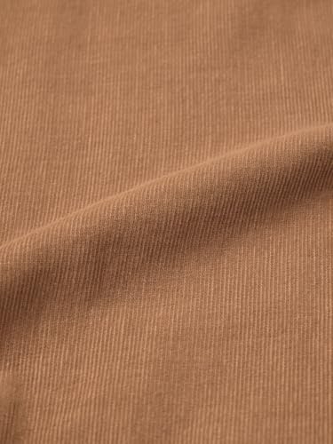 The Souled Store Corduroy Shirt: Redwood Men and Boys Long Sleeve Spread Collar Solid Casual Everyday Office Wear Easy to Style Cotton Relaxed Shirt