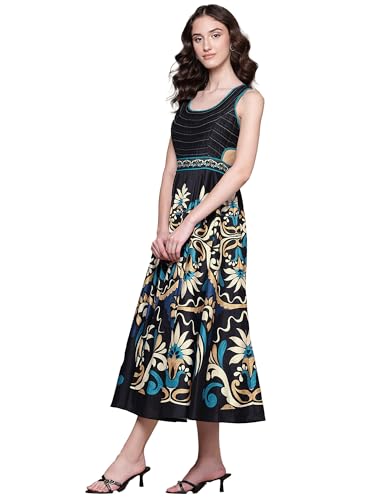 Label RITU KUMAR Black Flawie Long Dress