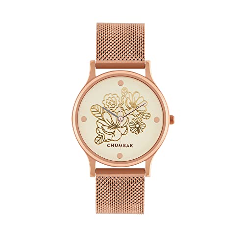 TEAL BY CHUMBAK Round Dial Analog Hand Watch for Women, Gifts for Women/Girls/Ladies, Stylish Fashion Watch for Casual/Work