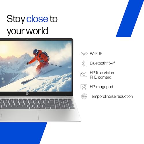 HP 15, Intel Core 3 100U (16GB DDR5, 512GB SSD), Micro-Edge, Anti-Glare, 15.6''/39.6cm, Win11, M365* Office24, Silver, 1.59kg, fd0885TU, FHD Camera, Backlit, Dual Speakers Laptop