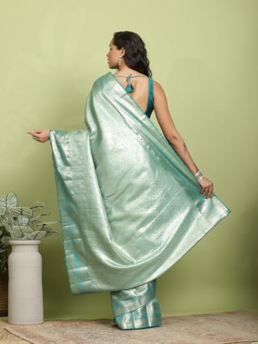 Meena Bazaar Women's Art Silk Saree | Elegant Designer Silk Saree | Soft Lightweight Traditional Ethnic Saree for Wedding, Festival, Party & Special Occasions