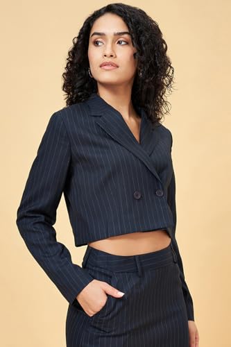 Women's Annabelle Navy Blazer Regular Fit,Baritone Blue,S