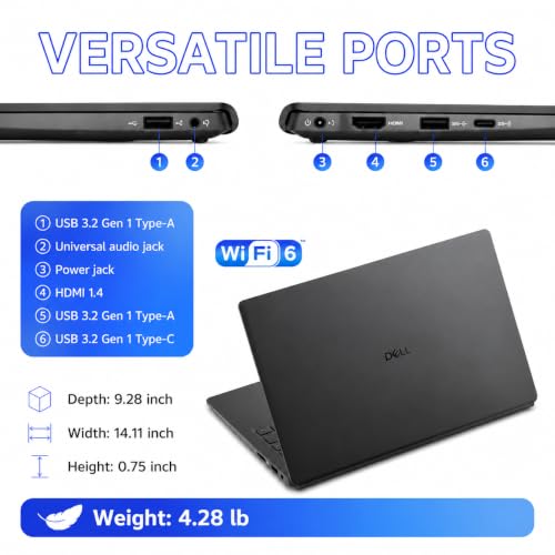 Dell 15 Laptop Touchscreen, Intel Ultra 7(12-Core), 64GB DDR5-5600MT/s, 2TB
