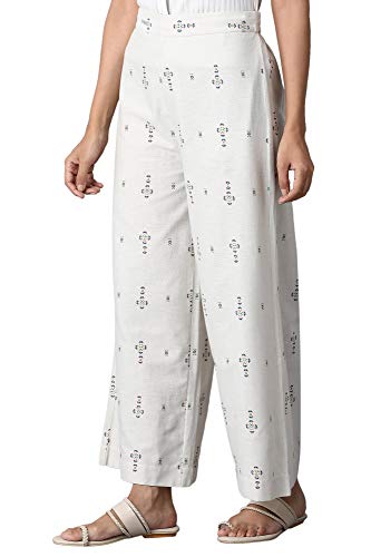 W Cotton Blend Strechable Parallel Pants for Women | Cotton Blend Parallel Pants for Women | Trousers for Women | W for Woman