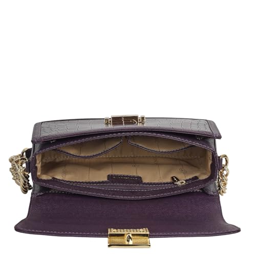 Da Milano Leather Shoulder Bag for Women - Purple (00870OL)