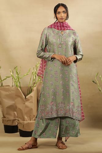 W for Woman Folksong Strechable Parallel Pants for Women | Trousers for Women