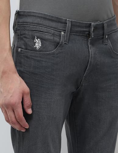 U.S. Polo Assn. Denim Co. Men's Slim Jeans (UDJEN1852_Dark Grey Wash