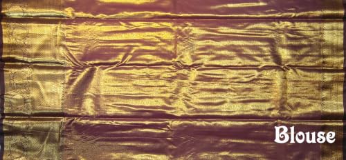 VFCollections Women's Traditional Handloom Kanchipuram Silk Pure Pattu Sarees | Rich Height Butta | Multilayer border (VFC689-5)