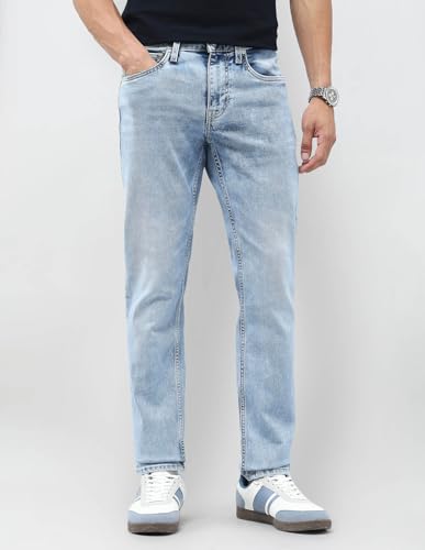 U.S. Polo Assn. Denim Co. Men's Brandon Slim Tapered Fit Blue Jeans (UDJEN1818_Blue_38)
