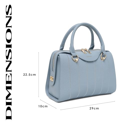 Akiki London Women's Elizabeth Medium Satchel Handbag|Premium textured fabric|Spacious compartment|Dual Strap|2 Internal Pockets|Stylish Womens Handbag