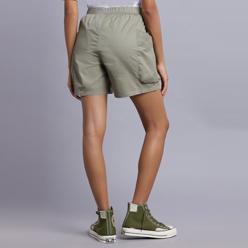 Converse Women Star Chevron Utility Shorts Olive
