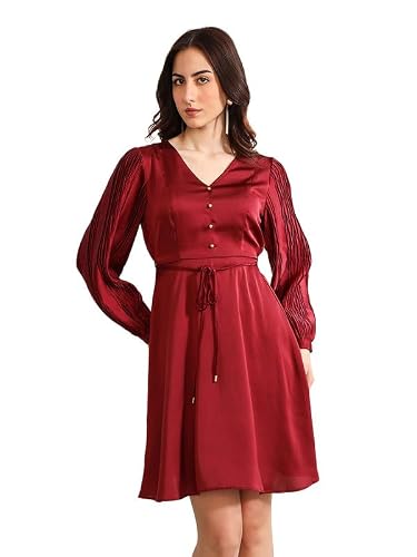 Kazo Astrid Mini Dress (Maroon 2XL)