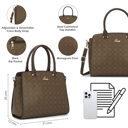 Lavie Women's Ushawu Satchel Bag | Satchel Handbag for Work | Ladies Purse | Stylish Shoulder Bag | Gift for Women