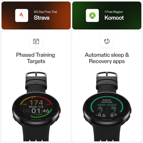 Polar Pacer Pro - Advanced GPS Running Watch - Ultra-Light Design & Grip Buttons - New Training Program & Recovery Tools, Grey-Black