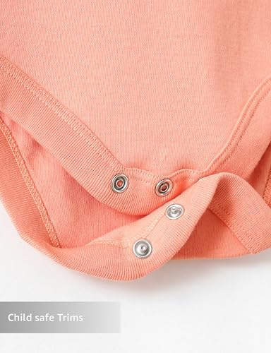 Amazon Brand Symbol Unisex 100% Cotton Half Sleeve Regular Fit Bodysuit (Pack of 5) (SK-BBS-SS26-2001 (0-18 M)_WCBAL_3-6 M)