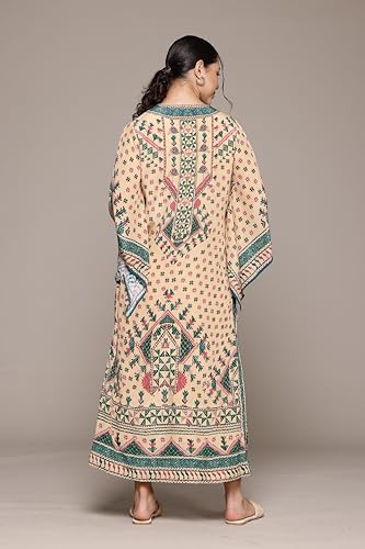 Ritu Kumar Beige Zinat Kaftan Dress