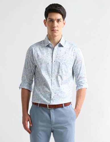 Arrow Blue Formal Shirt_ARAEOSH3106_46