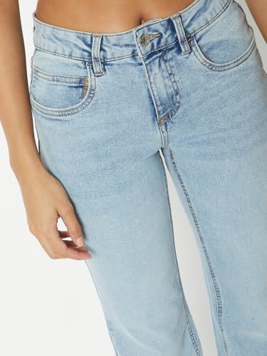 Max Women Washed Flared Jeans(Blue_32)