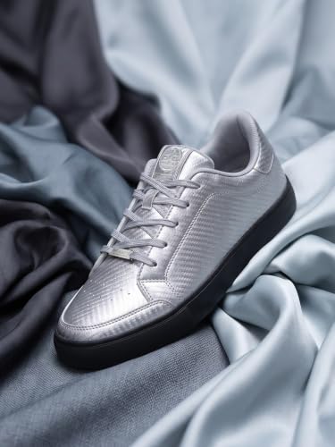 OFF LIMITS Men Skyline Select Casual Sneakers,Silver/Black,9 UK