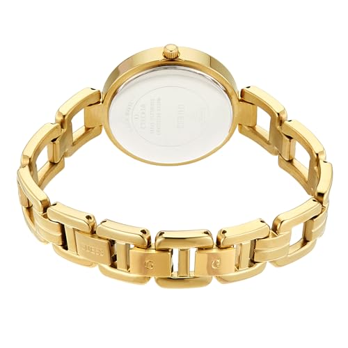 GUESS Round 32mm Champagne Dial Analog Women Watch - U1438L2M