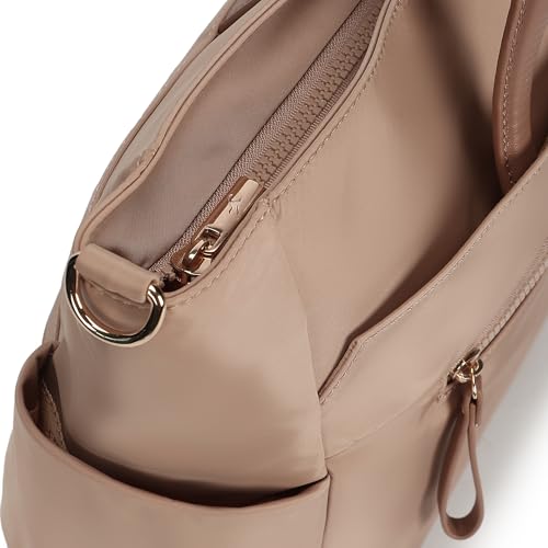 Fastrack Nylon Edit laptop Tote | Nylon Women’s Bag | 2 Compartments, 15" Padded Laptop Sleeve, Bottle Holders, Trolley Sleeve & Dual Carry Straps