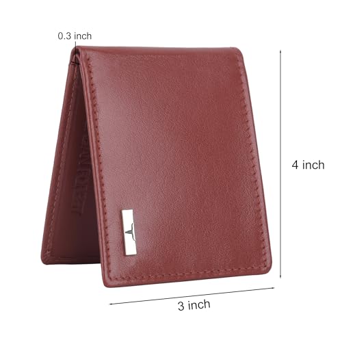 URBAN FOREST Fred Aniline Red Leather Wallet for Men