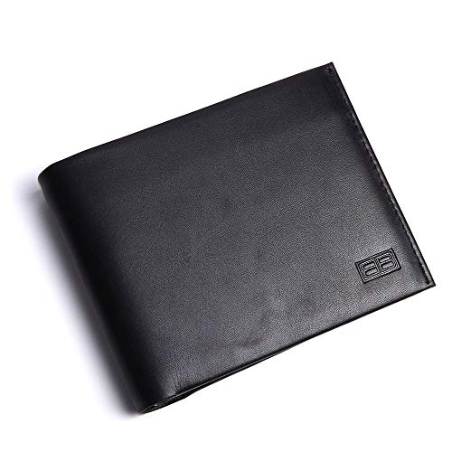 Brooklyn Bridge Genuine Leather RFID Blocking Slim Bifold Wallet for Men – Coin Pocket, ID Window & Multiple Card Slots | Anti-Theft Travel Wallet | Gift for Him