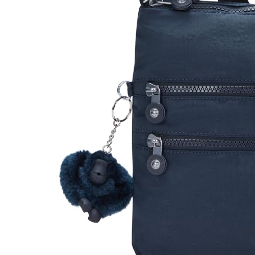 Kipling Women’s Alvar Crossbody, Super Light, Durable Messenger, Nylon Shoulder Bag, Blue BLEU
