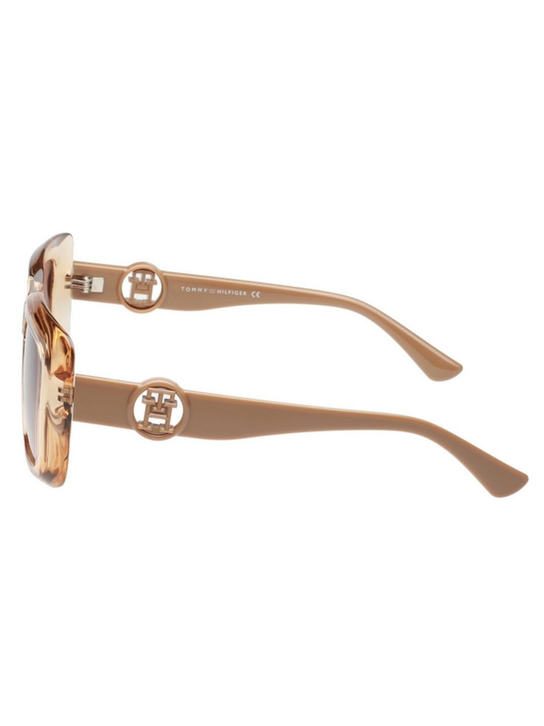 Tommy Hilfiger Sunglasses | Brown Lens | Brown Frame | Full Rim Square Shape Branded Latest and Stylish Non Polarized Eyewear | 100% UV Protection | Women Sunglasses| Size Medium | TH 1593 C3 52