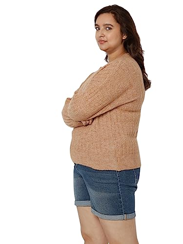 Vero Moda Curve Regular Fit Sweater(113634702_Tigers Eye_S)