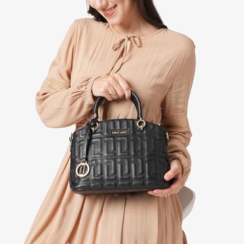 Lavie Luxe Women's Label Small Satchel Bag | Satchel Handbag for Work | Ladies purse | Stylish Shoulder Bag | Gift for Women