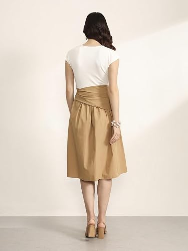 Kazo Countryside Midi Dress (Tan M)