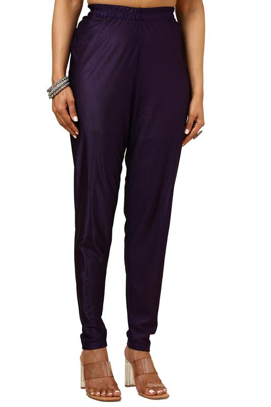 Soch Womens Purple Georgette Blend Embroidered Gown with Sequins