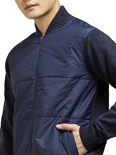 Jack & Jones Cotton Men's Standard Length A-Line Coat (230321501-Navy Blazer_Navy Small)