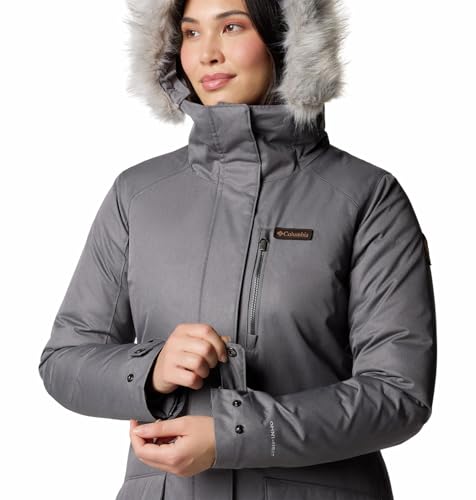 Columbia Womens Suttle Mountain Long Insulated Jacket, City Grey, M