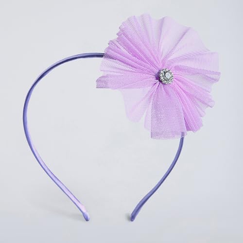 Hopscotch Girls Lavender Short Sleeves Floral Applique Dress for Age (2-3 Years)