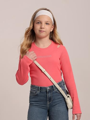 VERO MODA Girl Regular Fit Pink Tshirt