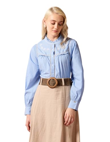 U.S. POLO ASSN. Embroidered Yoke Shirt (UWAW24SH149_Blue_M)