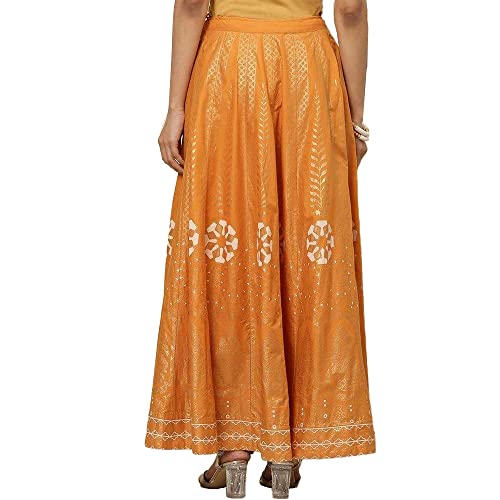 BIBA Women Printed Flared Mix and Match(TARANG18092_Mustard_M)