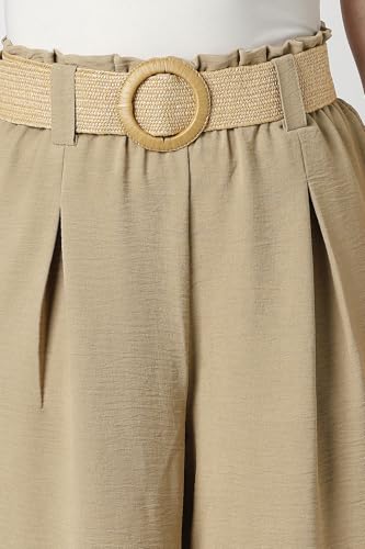 Van Heusen Women's Regular Casual Pants (VWTPURGPU16321_Beige