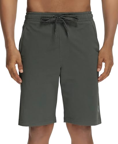 Jockey SP26 Men's Super Combed Cotton Rich Regular Fit Solid Shorts with Side Pockets_Deep Olive_M