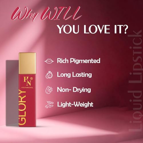 H&N International New Glory Matte Liquid LipColor, 12Hr Long Stay, TransferProof & SmudgeProof, 6ml, Devious