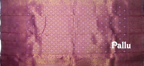 SREE KUMARAN Women's Kanchipuram Kubera Silk Pure Pattu Sarees With Blouse 1