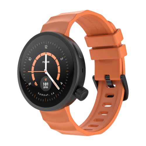 Noise Alt Watch 1 Smart Watch 1.32” AMOLED Display, Built-in GPS, AI Suite, Functional Rotating Crown, 1000NITS Brightness, Upto 14 Days Battery - Chosen Orange