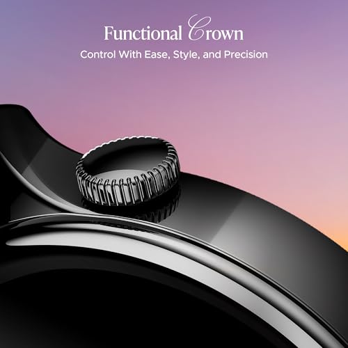 boAt Enigma Daze Women's Luxury Smart Watch w/ 1.3”(3.3cm) AuraVue Display w/ 20% Higher Brightness, Emergency SOS, Female Wellness Tracking, BT Calling, smart Watch for Women Latest (Elegant Black)