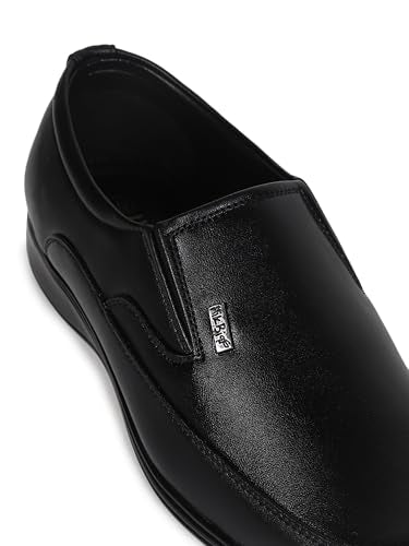 HIKBI Leather Formal Office Shoes Slip On Formal Shoes for Men-Black_7